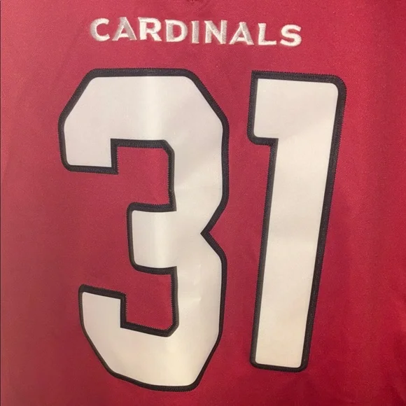 Nike Arizona Cardinals #31 Red and White Men's Jersey - Picture 4 of 9